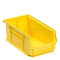 Global Industrial Storage Bin, Plastic, 3 in H, Yellow 269681YL